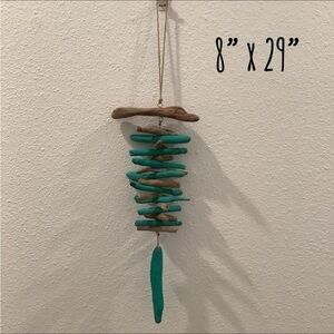 Driftwood Art, Driftwood Mobile , Painted Driftwood Mobile, Coastal Art